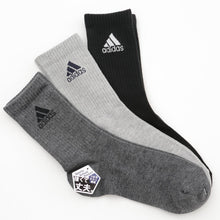 画像をギャラリービューアに読み込む, 福助 adidas ジャストクルー丈ソックス 3足組 (19-21cm~23-25cm) (ふくすけ フクスケ アディダス) 【在庫限り】