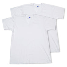 画像をギャラリービューアに読み込む, B.V.D.BASIC STYLE 深VネックTシャツ 2枚組 M~LL (BVD tシャツ ティーシャツ 肌着 インナー インナーシャツ vネック大きいサイズあり カットソー) 【在庫限り】