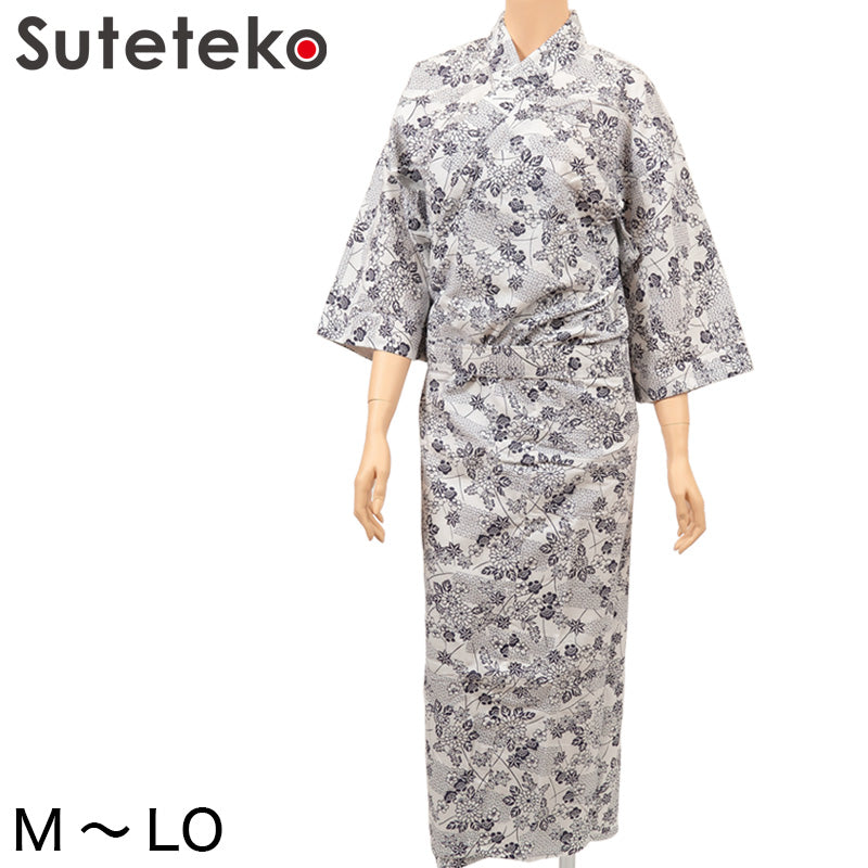 日本製 婦人用 綿100% 裏ガーゼ ソフトおねまき M～LO (お寝巻き