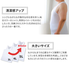 画像をギャラリービューアに読み込む, 大きいサイズ タンクトップ メンズ 綿100 3L～5L (ランニングシャツ ノースリーブ 吸水速乾 コットン ビッグ ロング 大寸 白t 大きめ ぽっこり 肥満 マッチョ 筋肉 体型カバー 3L 4L 5L)
