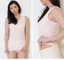 画像をギャラリービューアに読み込む, 綿100% タンクトップ M・L (綿 下着 レディース 肌着 インナー インナーシャツ ノースリーブ シャツ 日本製) (婦人肌着) (在庫限り)

