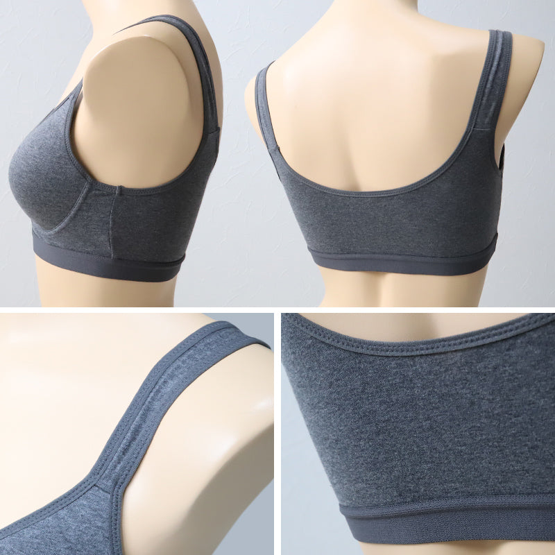 ノンワイヤー モールドカップブラ S M L ブラジャー 綿 締め付けない