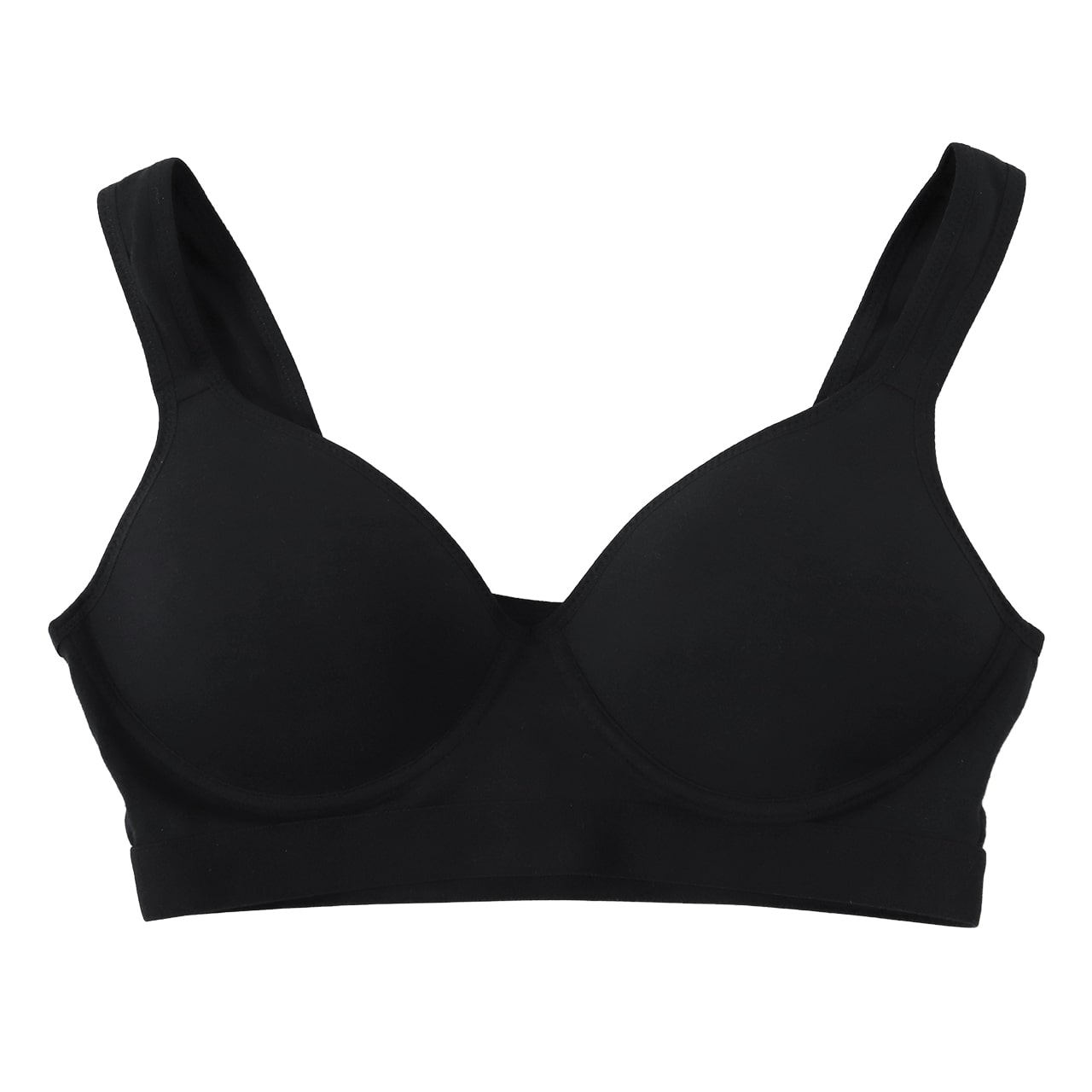ノンワイヤー モールドカップブラ S M L ブラジャー 綿 締め付けない