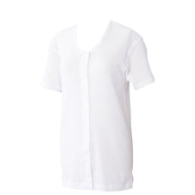 画像をギャラリービューアに読み込む, 前開きシャツ 婦人 介護 下着 半袖 インナー 3L 2枚組(綿100% プラスチックホック式 ワンタッチ肌着 シャツ レディース 女性 大きいサイズ) (在庫限り)
