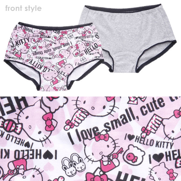 女の子 綿100% ローライズショーツ 柄おまかせ ハローキティ 2枚組 140
