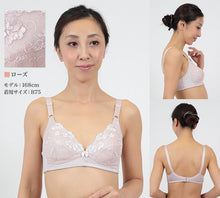 画像をギャラリービューアに読み込む, ノンワイヤーブラ 綿 A75～B95 (ノンワイヤーブラジャー レース レディース 下着 インナー ブラ) (婦人肌着) (取寄せ)
