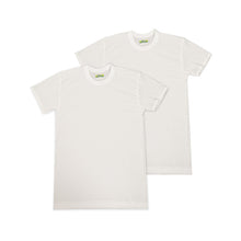画像をギャラリービューアに読み込む, Tシャツ メンズ 半袖 丸首シャツ インナー 2枚組 M～LL (tシャツ 男性 紳士 クルーネック 肌着 白 無地 綿 コットン シャツ 吸汗 速乾 夏 M L LL) (在庫限り)
