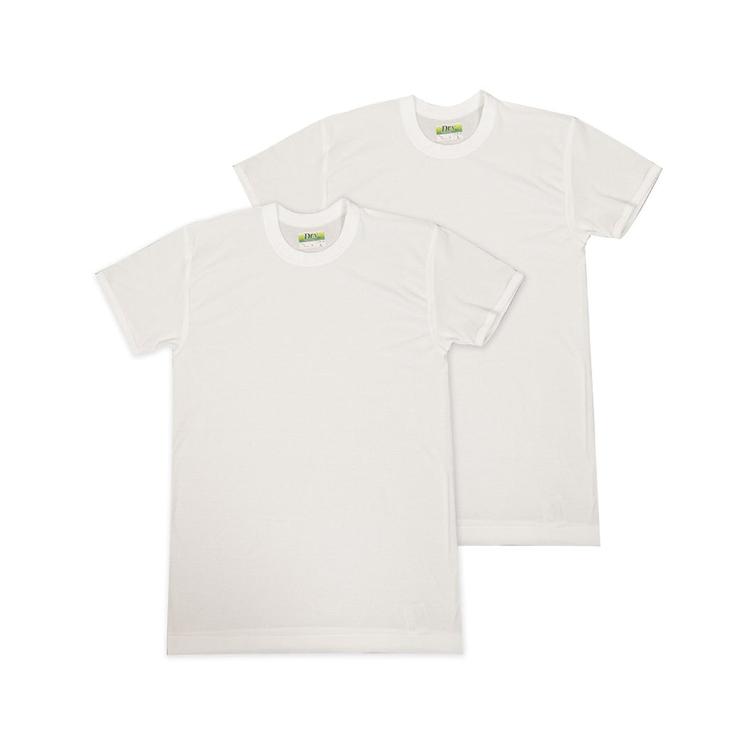 Tシャツ メンズ 半袖 丸首シャツ インナー 2枚組 M～LL (tシャツ 男性 紳士 クルーネック 肌着 白 無地 綿 コットン シャツ 吸汗 速乾 夏 M L LL) (在庫限り)