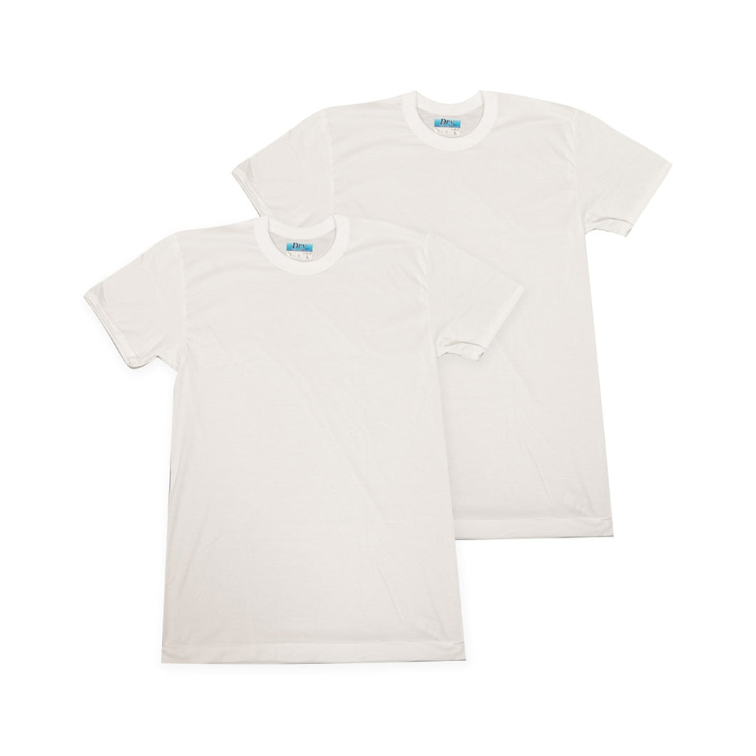 Tシャツ メンズ 半袖 丸首シャツ 2枚組 M～LL (tシャツ 男性 紳士 インナー インナーウェアー 肌着 シャツ クルーネック 抗菌防臭 吸汗速乾 M L LL) (在庫限り)
