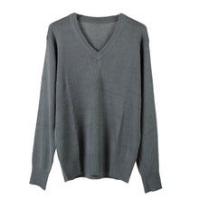 画像をギャラリービューアに読み込む, V首 セーター メンズ S～3L Vネック ビジネス カジュアル オフィス 秋 冬 ウール 防寒 大きいサイズ メンズニット メンズセーター 無地 シンプル スリム 薄手
