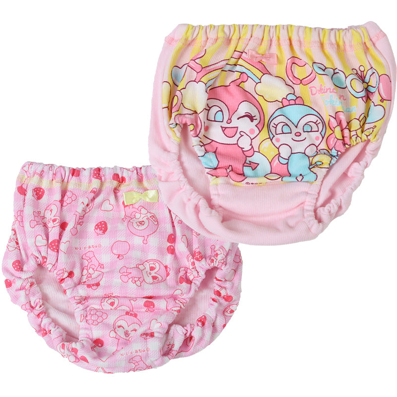 アンパンマン 女児ショーツ ドキンちゃん コキンちゃん 2枚組 95 100 110cm 女児 ショーツ キャラクター キッズ 女の子 パンツ 子供 下着 肌着 インナー かわいい キュート 通年 95 100 110