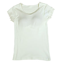 画像をギャラリービューアに読み込む, ブラトップ 半袖 カップ付 tシャツ 綿100 インナー レディース M～LL (カップ付き 半袖インナー Tシャツ フレンチ袖 下着 締め付けない ひびきにくい) (在庫限り)
