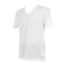 画像をギャラリービューアに読み込む, 半袖 メンズ 肌着 Vネック Tシャツ メッシュ 2枚組 M～LL (下着 インナー シャツ 薄手 夏 涼しい tシャツ V首) (在庫限り)
