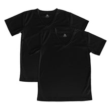 画像をギャラリービューアに読み込む, 半袖tシャツ 男の子 メッシュ V首 半袖シャツ キッズ 子供 ルコック 2枚組 130cm～170cm (男子 運動 スポーツ 夏 子ども 下着 肌着 インナー Vネック 白 黒) (在庫限り)
