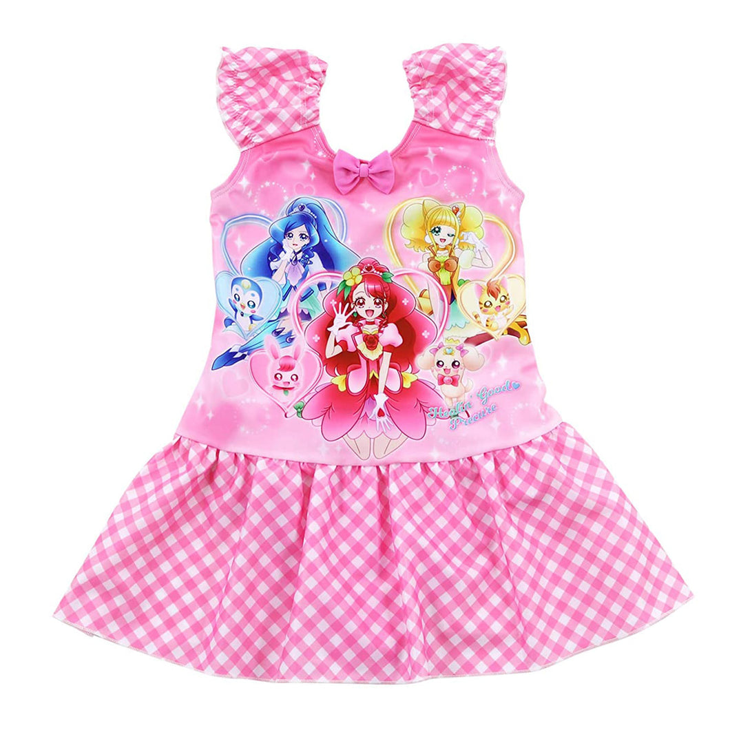 水着 プリキュア 女児 ワンピース 100cm～120cm (女子 キャラクター プール 海 海水浴 水泳用品 100 110 120) (在庫限り)