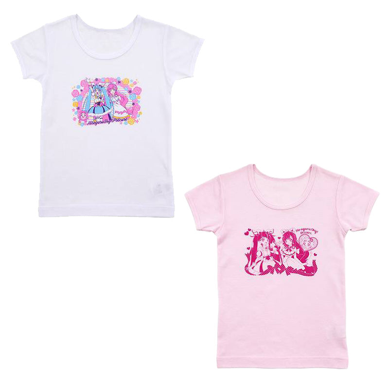 プリキュア キッズ 女の子 インナー 半袖 ひろがるスカイ！プリキュア tシャツ 2枚組 100cm～130cm (子供 肌着 3分袖 下着 –  スクログ