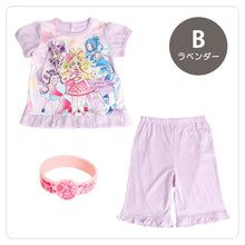 画像をギャラリービューアに読み込む, 光るパジャマ プリキュア 半袖 パジャマ 女の子 キッズ 夏 キミとアイドルプリキュア 100cm～130cm 110cm 120cm 女児 子供 部屋着 ルームウェア 小学生 幼稚園 入園祝い 入園準備 キャラクター フリル (在庫限り)
