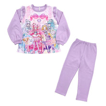 画像をギャラリービューアに読み込む, 光るパジャマ プリキュア パジャマ 裏起毛 長袖 女の子 キッズ トレーナー 光る 冬 上下セット 100cm～130cm 110cm 120cm 女児 子供 わんだふるぷりきゅあ！ ひろがるスカイ！プリキュア お泊り保育
