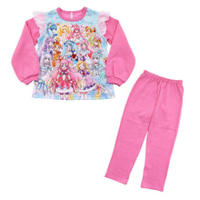 画像をギャラリービューアに読み込む, 光るパジャマ プリキュア パジャマ 裏起毛 長袖 女の子 キッズ トレーナー 光る 冬 上下セット 100cm～130cm 110cm 120cm 女児 子供 わんだふるぷりきゅあ！ ひろがるスカイ！プリキュア お泊り保育
