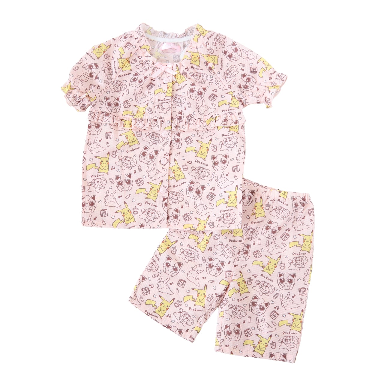 ポケモン パジャマ キッズ 半袖 女の子 夏 ポケットモンスター ピカチュウ 110cm～130cm 子供 子ども 薄手 夏用 春夏 子供服 110  120 130 上下セット (在庫限り) – スクログ