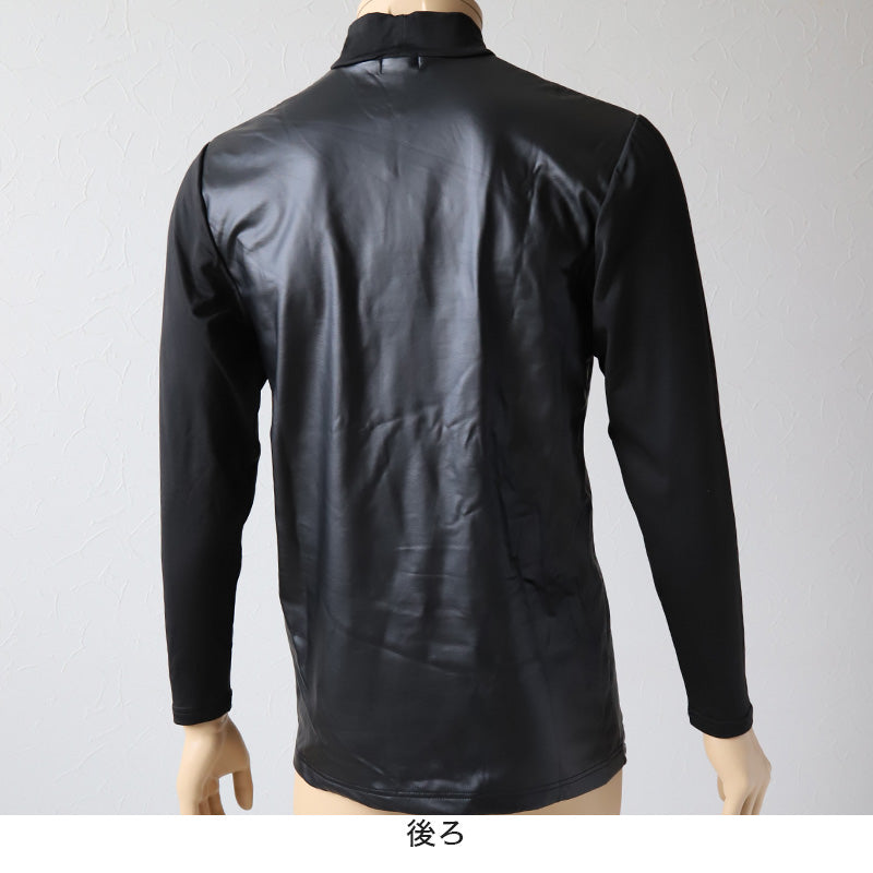 メンズ 防風 インナー 防風インナー 長袖 長袖シャツ ハイネック M～LL