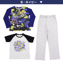 画像をギャラリービューアに読み込む, スプラトゥーン3 光るパジャマ 半袖 長袖 キッズ 男の子 上下セット 120～140cm 子供 120 130 140 子供服 春 秋 長ズボン スプラトゥーン スプラ ルームウェア 男児 ジュニア お泊り保育 (在庫限り)
