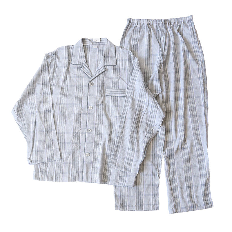 メンズ 介護パジャマ マジックテープ 夏 パジャマ 介護 おしゃれ シンプル 紳士パジャマ 抗菌防臭 上下セット M～LL 寝巻き ねまき 寝間着 入院 入院着 楊柳 サラサラ 老人ホーム (在庫限り)