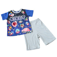 画像をギャラリービューアに読み込む, 光るパジャマ カービィ 星のカービィ パジャマ 男児 半袖 夏 春 上下セット 110cm～140cm キッズ 男の子 子供 部屋着 ルームウェア カービィー Tシャツ 光る 120cm 130cm ジュニア お泊り (在庫限り)
