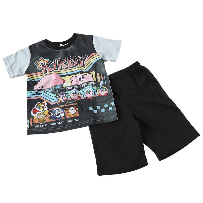 光るパジャマ カービィ 星のカービィ パジャマ 男児 半袖 夏 春 上下セット 110cm～140cm キッズ 男の子 子供 部屋着 ルームウェア カービィー Tシャツ 光る 120cm 130cm ジュニア お泊り (在庫限り)