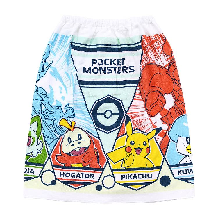 ラップタオル 巻きタオル ポケモン プールタオル キッズ キャラクター ピカチュウ ポケットモンスター 60cm丈 巻タオル ジュニア バスタオル プール 水泳 スイミング 海 海水浴 プール用品