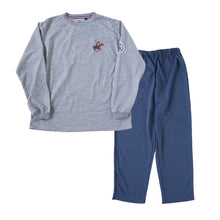 画像をギャラリービューアに読み込む, メンズ パジャマ 長袖 部屋着 秋 冬 春 薄手 ルームウェア 上下セット M～LL 紳士 ナイトウェア ダンボールニット長ズボン 上下 男性 クリスマス
