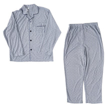 画像をギャラリービューアに読み込む, メンズ 介護パジャマ マジックテープ 長袖 パジャマ 介護 紳士パジャマ ワンタッチ 上下セット S～LL 抗菌防臭 春 秋 寝巻き ねまき 寝間着 入院 入院着 老人ホーム
