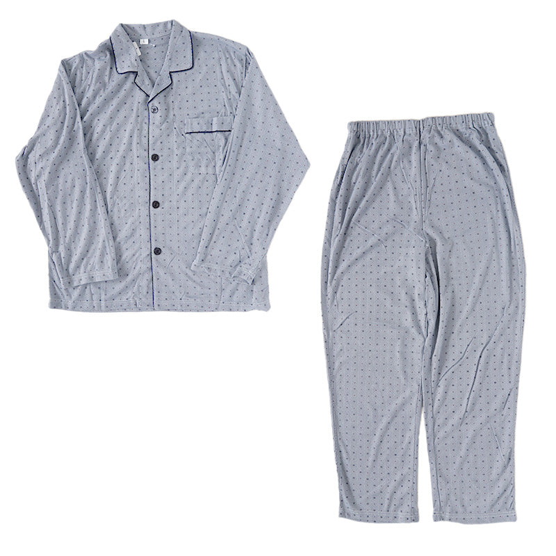 メンズ 介護パジャマ マジックテープ 長袖 パジャマ 介護 紳士パジャマ ワンタッチ 上下セット S～LL 抗菌防臭 春 秋 寝巻き ねまき 寝間着 入院 入院着 老人ホーム