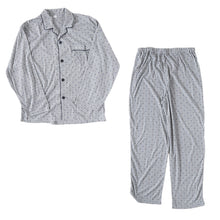 画像をギャラリービューアに読み込む, メンズ 介護パジャマ マジックテープ 長袖 パジャマ 介護 紳士パジャマ ワンタッチ 上下セット S～LL 抗菌防臭 春 秋 寝巻き ねまき 寝間着 入院 入院着 老人ホーム
