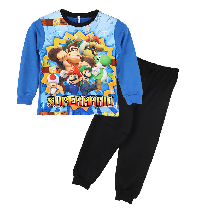 光るパジャマ マリオ パジャマ 男児 長袖 スーパーマリオ 秋 冬 春
