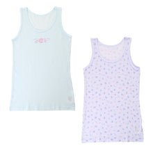 画像をギャラリービューアに読み込む, 女児 ランニング タンクトップ 2枚組 綿100% 110cm～130cm ランニングシャツ ノースリーブ 女の子 女子 ガールズ 子ども キッズ 下着 肌着 スリーブレス アンダーウェア インナー (在庫限り)
