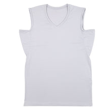 画像をギャラリービューアに読み込む, メンズ 脇汗パッド付 脇汗 インナー サーフシャツ ノースリーブ 接触冷感 Vネック M L LL 汗染み 汗取りインナー 運動 スポーツ 夏 男性 下着 肌着 白 黒 吸汗速乾 UV対策 紫外線対策 (在庫限り)
