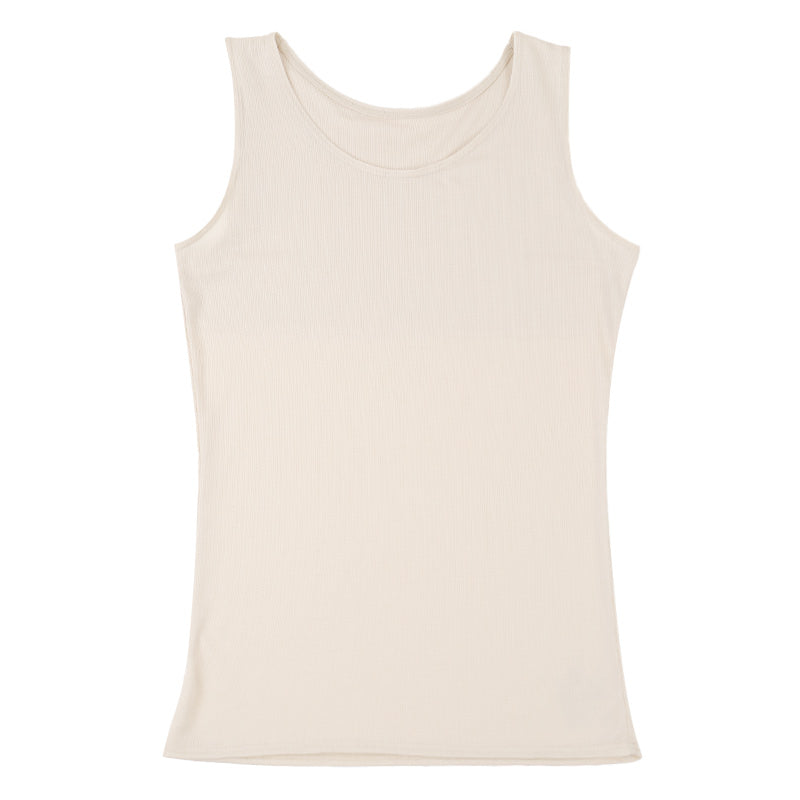 汗取りインナー 背中 タンクトップ レディース M L LL 汗染み 汗じみ防止 ノースリーブ 下着 女性 肌着 無地 タンク 生活の木 インナー シャツ 背中汗とり付き 汗対策 夏 30代 40代 50代 (在庫限り)