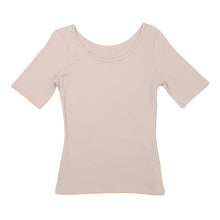 画像をギャラリービューアに読み込む, インナー 5分袖 レディース 綿混 起毛 シャツ 丸首 M L LL 下着 肌着 女性 綿 コットン 半袖 トップス 薄手 アンダーウェア 保湿 静電気対策 ストレッチ 洗濯タグなし 快適
