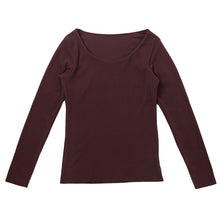 画像をギャラリービューアに読み込む, あったかインナー 両起毛 長袖 レディース 冬 冬用 胸当て付き M L LL 保温 防寒対策 冷え対策 暖かい 冬 冬用 下着 肌着 女性 薄手 ストレッチ 快適 温活 ヒートテック ラウンドネック あったか 無地 生活の木
