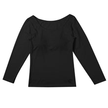 画像をギャラリービューアに読み込む, 8分袖 カップ付き ジュニア ガールズ インナー 吸湿発熱 150cm～165cm 女の子 女児 下着 ストレッチ あったか cica加工 長袖 シンプル 暖かい 防寒 秋 冬 寒さ対策 冷え取り
