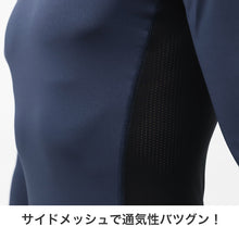 画像をギャラリービューアに読み込む, メンズ 長袖 丸首 インナー UVカット サイドメッシュ 速乾 M L LL ストレッチ 通気性 紫外線対策 長袖インナー アンダーシャツ メッシュ UV対策 作業着 スポーツ ドライ 吸汗速乾 ブラック ネイビー ワークインナー トレーニング 現場 作業用
