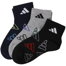 画像をギャラリービューアに読み込む, 靴下 キッズ 子供用 ショートソックス 男子 3足組 adidas 19-21cm～23-25cm スニーカーソックス 子ども ジュニア くつ下 ワンポイント 丈夫 スポーツソックス
