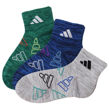 画像をギャラリービューアに読み込む, 靴下 キッズ 子供用 ショートソックス 男子 3足組 adidas 19-21cm～23-25cm スニーカーソックス 子ども ジュニア くつ下 ワンポイント 丈夫 スポーツソックス
