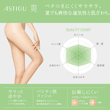 画像をギャラリービューアに読み込む, アスティーグ 爽 ストッキング レディース パンスト S-M～L-LL (ASTIGU パンティストッキング 婦人 サマーストッキング ベージュ 肌色 UVカット ベタつきにくい)
