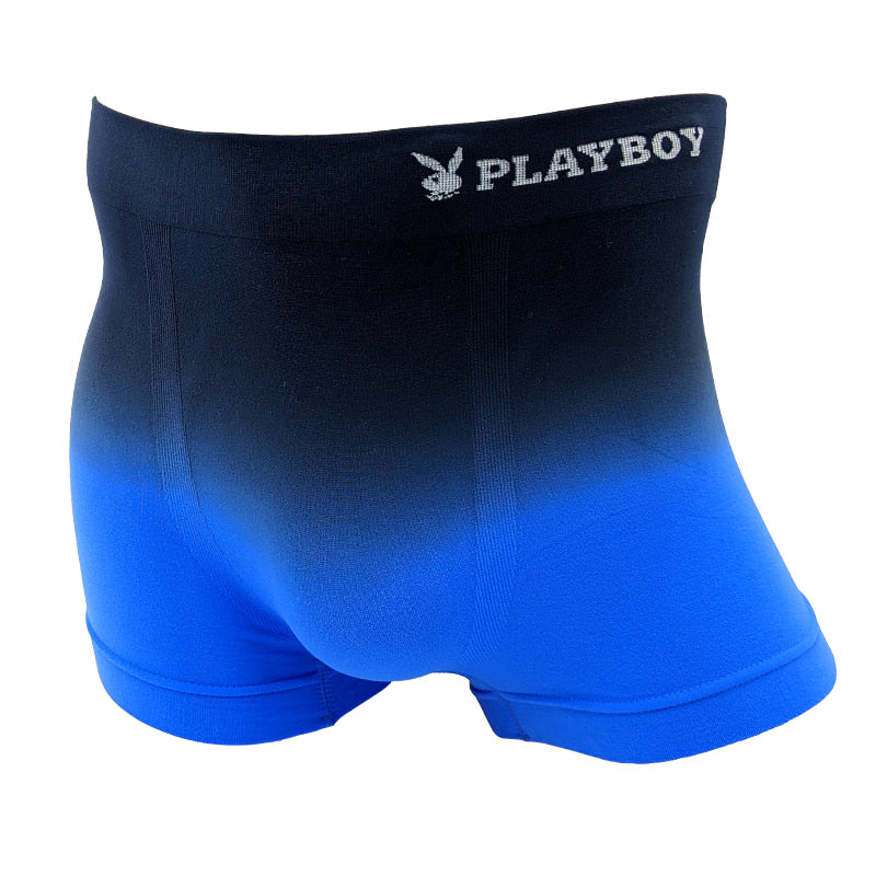 PLAYBOY ボクサーブリーフ メンズ ボクサーパンツ 紳士 ボクサー プレイボーイ M～LL (ストレッチ シームレス サイド縫い目なし 前閉じ playboy PLAY BOY) (在庫限り)