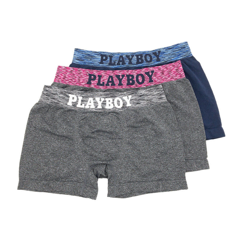 PLAYBOY ボクサーパンツ メンズ ボクサーブリーフ ブランド 成型ボクサー インナー 3枚組 M～LL セット 前閉じ 下着 男性 パンツ ボクサー シンプル おしゃれ プレイボーイ (在庫限り)