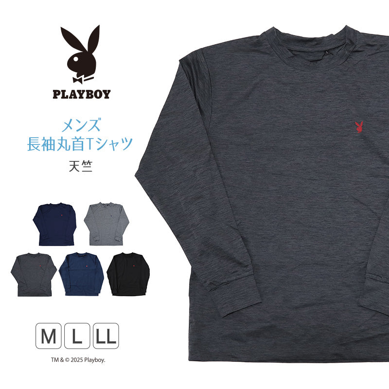 tシャツ メンズ 長袖 クルーネック ロンT インナー ワンポイント