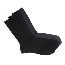 画像をギャラリービューアに読み込む, ソックス 靴下 メンズ ビジネスソックス サポーティ クルー丈ソックス 3足組 24-26cm・26-28cm (アツギ WORK-Fit 紳士 男性 ワークフィット workfit くつ下 くつした シンプル)

