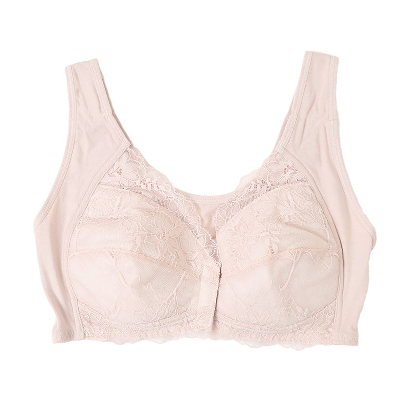 ノンワイヤーブラ ブラジャー 前開き ノンワイヤー フロントホック 前あき アツギ レース ラシェール M L LL 3L レディース 下着 婦人 肌着 女性 インナー おしゃれ 花柄 ワイヤー無し ワイヤレス ブラ